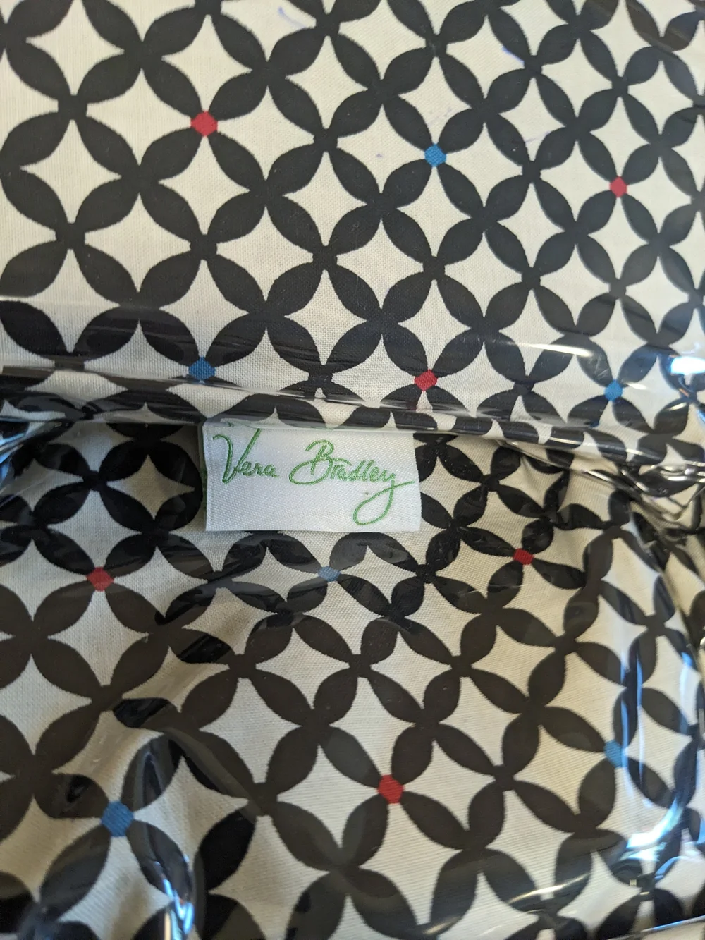 Vera Bradley Kiss & Make Up Cosmetic Bag- Barcelona - RARE Retired 2010